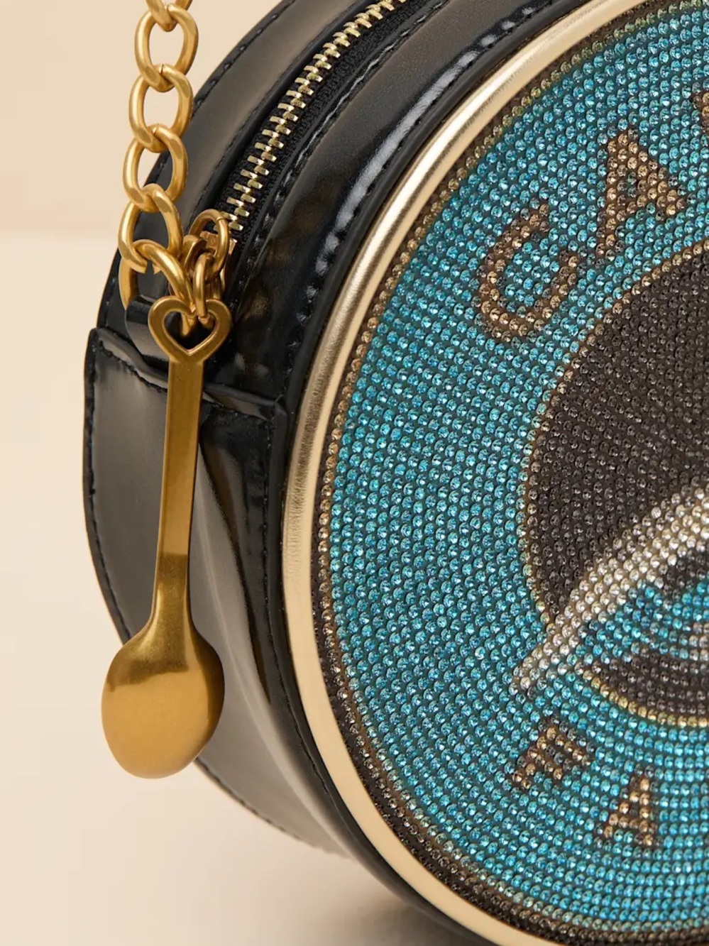 Betsey Johnson KITSCH CAVIAR CROSSBODY BLUE new with tags NWT - Picture 2 of 13